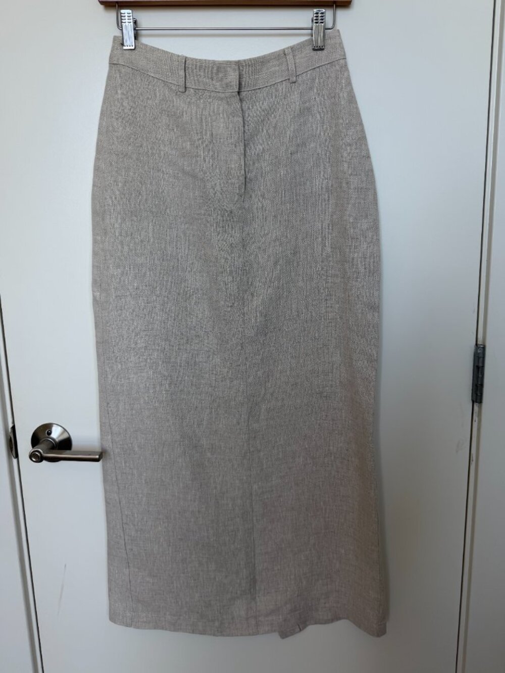 Reformation Gia Linen Skirt Natural - Size 0 - Picture 4 of 5